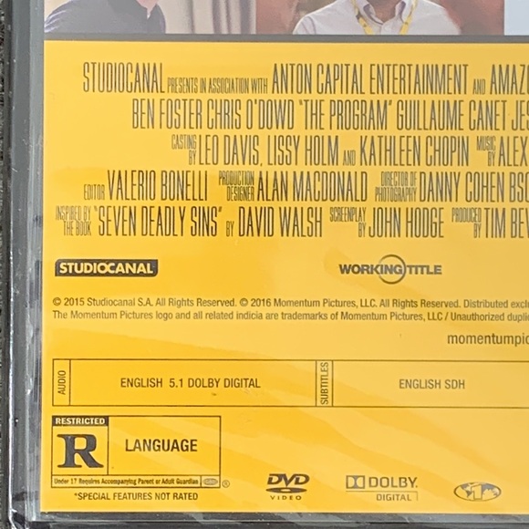 The Program (DVD, 2016) Studio Canal Momentum New Sealed - Picture 7 of 9